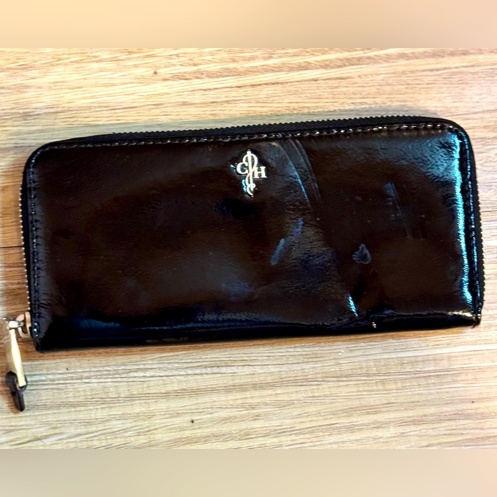 Black Cole Haan Zipper Wallet